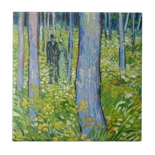 Carreau Vincent van Gogh - Sous-bois avec deux personnages