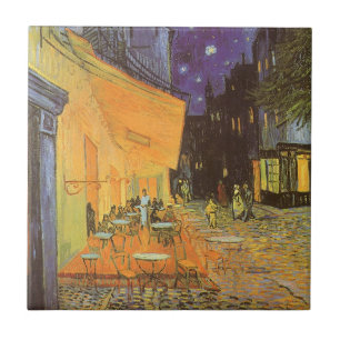 Carreau Vincent van Gogh - Terrasse du café la nuit
