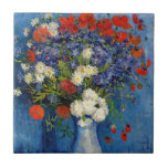 Carreau Vincent van Gogh - Vase avec Cornflowers & Poppies<br><div class="desc">Vase avec des fleurs de Cornouailles et des pavots - Vincent van Gogh,  Huile sur toile,  1887,  Paris</div>