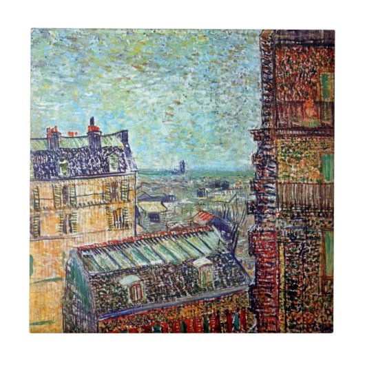 Carreau Vincent Van Gogh - Vue Sur Paris Pointillisme Art (Devant)