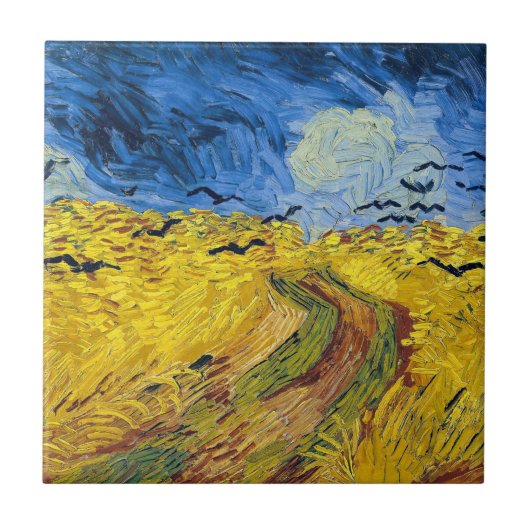 Carreau Vincent van Gogh - Wheatfield with Crows (Devant)