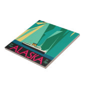 Carreau Vintage Alaska Travel Poster Art, Taku Glacier (Côté)
