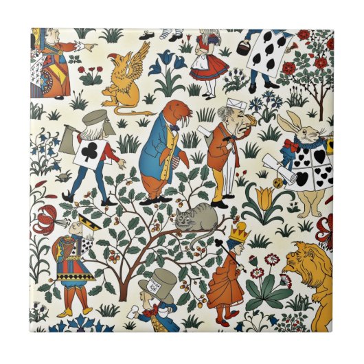 Carreau Vintage Alice et amis Fabric Motif (Devant)