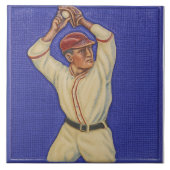 Carreau Vintage Baseball Design Ceramic Tile (Devant)