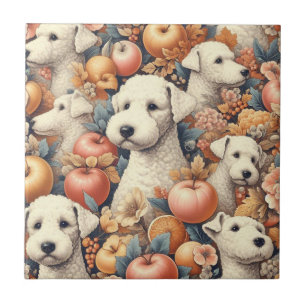 Carreau Vintage Bedlington Terrier sans fil