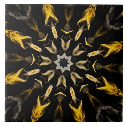 Carreau Vintage Black et Gold Abstrait (Devant)