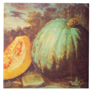 Carreau Vintage bleu citrouille héritier automne renaissan