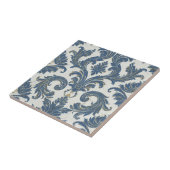 Carreau Vintage Bleu et or Baroque Damas (Côté)