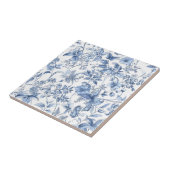 Carreau Vintage Blue Floral Toile Elegant (Côté)