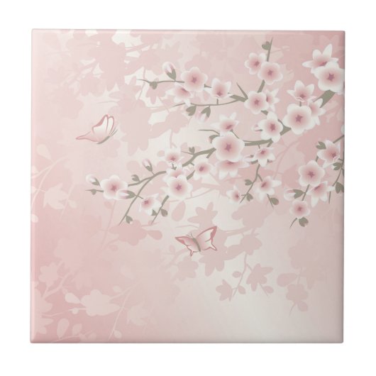 Carreau Vintage Blush PInk Cherry Blossom (Devant)