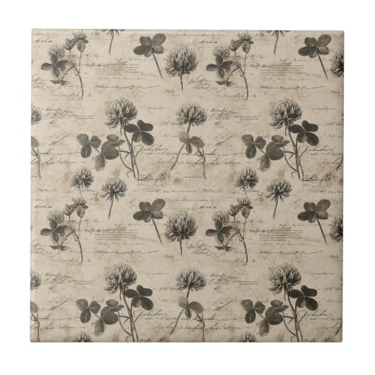 Carreau Vintage Botanical Floral Pattern (3) (Devant)