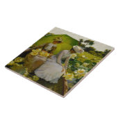 Carreau Vintage Charles Courtney Curran Lotus Lilies (Côté)