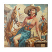 Carreau Vintage Cowgirl (Devant)