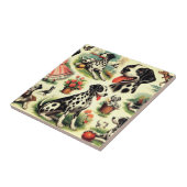 Carreau Vintage Cute Dalmatien sans joint (Côté)