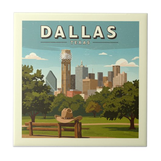 Carreau Vintage Dallas Texas (Devant)
