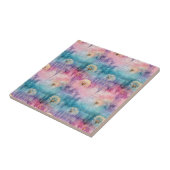 Carreau Vintage Dandelion Abstract Pattern (6) (Côté)