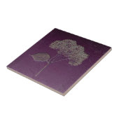 Carreau Vintage d'argent d'argent métallique Hydrangée Flo (Côté)