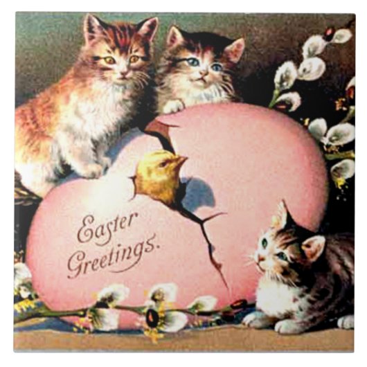 Carreau Vintage Easter Greetings (Devant)