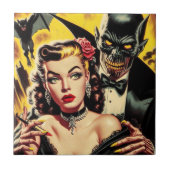 Carreau Vintage fille Déplaisante (Devant)