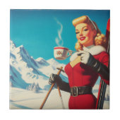 Carreau Vintage fille d'hiver (Devant)