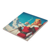 Carreau Vintage fille d'hiver (Côté)