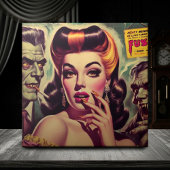 Carreau Vintage fille d'horreur