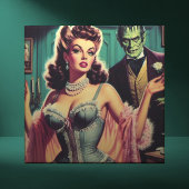 Carreau Vintage fille vampire