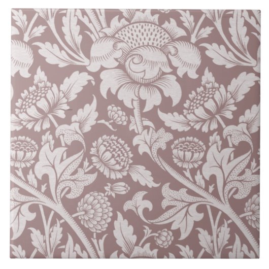 Carreau Vintage floral poussiéreux rose rose (Devant)