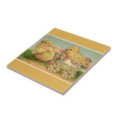 Carreau Vintage Fluffy Chicks Pâques (Côté)