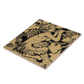 Carreau Vintage Flute dans la vigne de raisin (Côté)