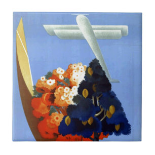 Carreau Vintage Garda Italie Europe Air Travel