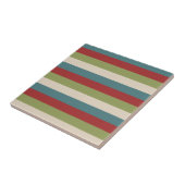 Carreau Vintage Gris Bourgogne Vert Bleu Bleu Motif (Côté)