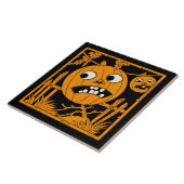 Carreau vintage Halloween Jack O'Lantern (Côté)