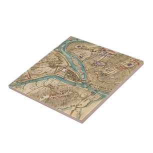 Carreau Vintage Harpers Ferry Civil War Map (1862)