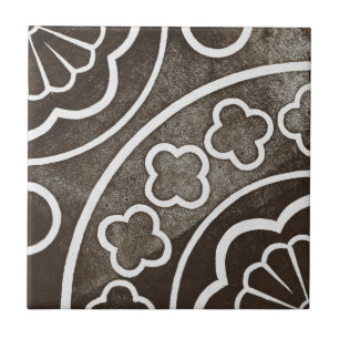 Carreau Vintage irlandais céramique design noir