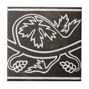 Carreau Vintage irlandais céramique design noir