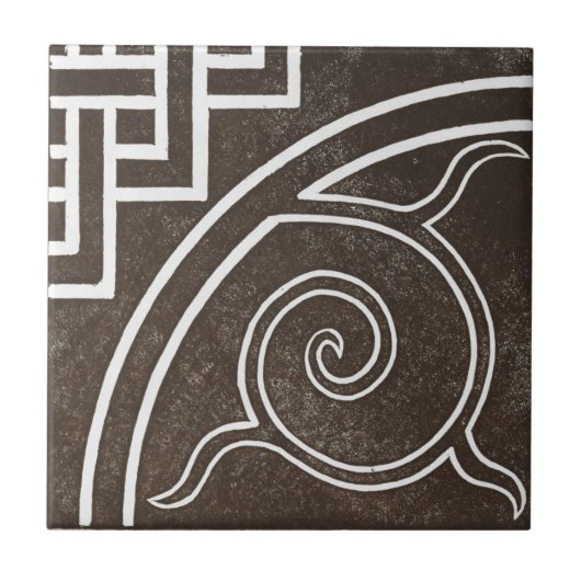 Carreau Vintage irlandais céramique design noir (Devant)