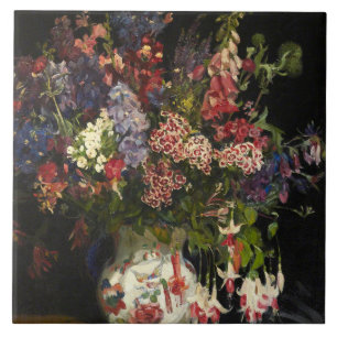 Carreau Vintage Isobel Lilian Gloag Un tas de fleurs