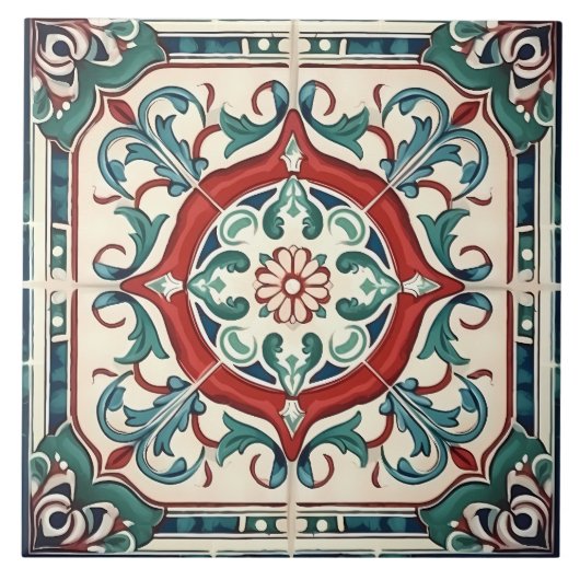 Carreau Vintage italien méditerranéen Motif (Devant)