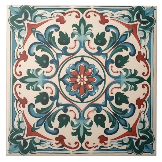 Carreau Vintage italien méditerranéen Motif (Devant)