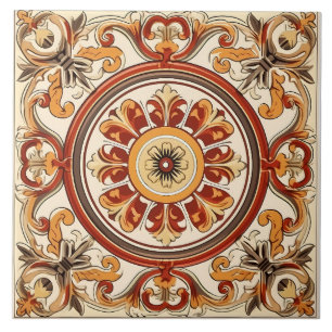 Carreau Vintage italien méditerranéen Motif