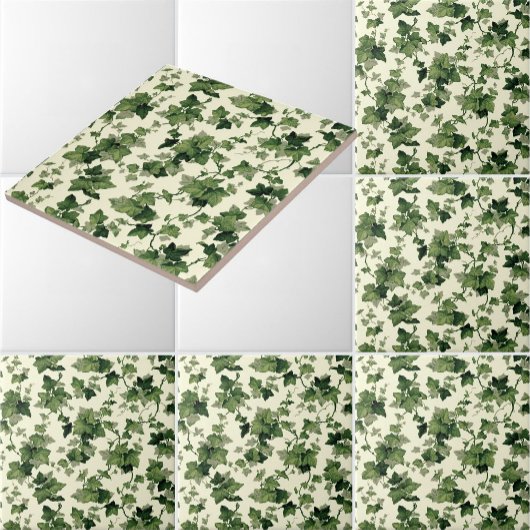 Carreau Vintage Ivy motif