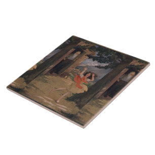 Carreau Vintage Johanna Spyri Heidi des Alpes suisses