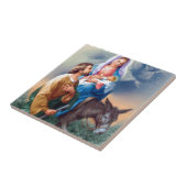 Carreau Vintage Joseph Et Marie Avec Bébé Jésus (Côté)