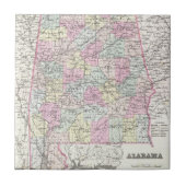 Carreau Vintage Map of Alabama (Devant)