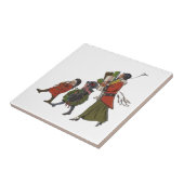 Carreau Vintage Noël Shopping Famille Amusants (Côté)