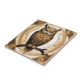 Carreau Vintage Owl Portrait Gold (Côté)