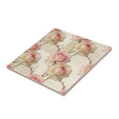 Carreau Vintage Pale Pink Rose Script Pattern (Côté)