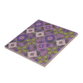 Carreau Vintage Patchwork Purple Lavande Vert (Côté)