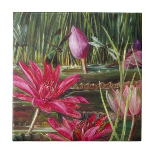 Carreau Vintage Peinture Fleurs roses